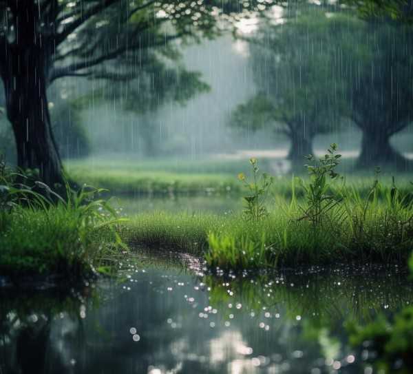 雨中诗意画卷,雨幕中的诗意—雨中景色的细腻描写,诗意,自然,复苏,第1张
