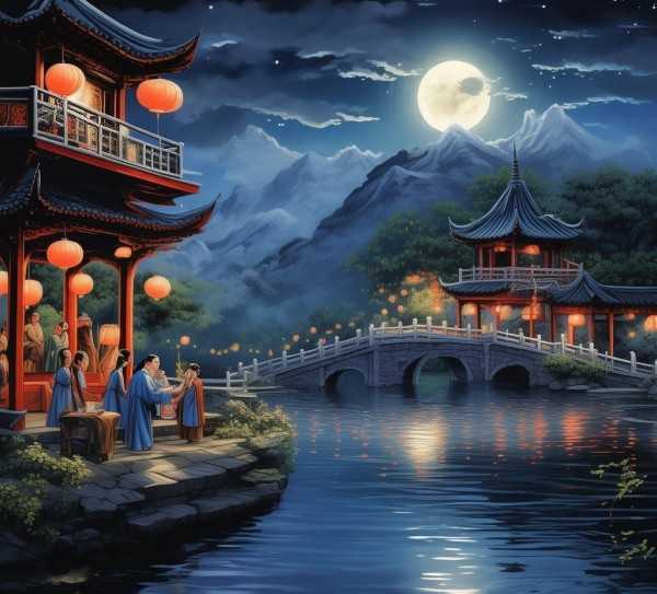 中秋诗意，月圆人团圆，诗词共赏美
