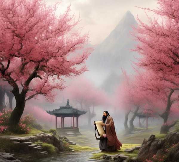 陶渊明桃花源记原文解读与桃花源文化探秘,探寻桃花源，陶渊明桃花源记原文及翻译解读,千古绝唱,经典,桃花源,第1张