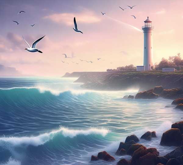 海边诗意画卷，海韵悠扬景致美
