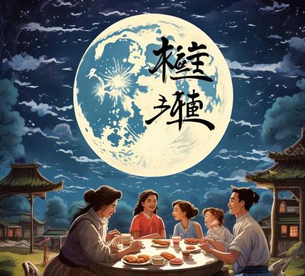 中秋佳句千古传，月圆人团圆情意浓