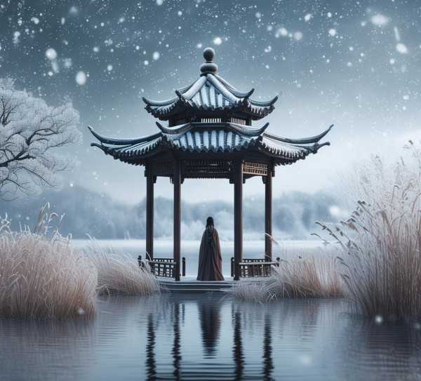 白居易琵琶行中的湖心亭雪景诗韵,湖心亭看雪——品读白居易琵琶行中的诗意画卷,自然,诗意,经典,第1张